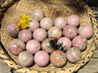 Polished Rhodonite Sphere-Balls - Sold Per Item - From Madagascar