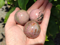 Polished Rhodonite Sphere-Balls - Sold Per Item - From Madagascar