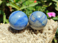 Polished Blue Marble Sphere-Balls - Sold Per Item - From China