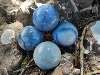 Polished Blue Marble Sphere-Balls - Sold Per Item - From China