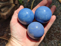 Polished Blue Marble Sphere-Balls - Sold Per Item - From China