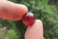 Polished Silver Hematite and Red Jasper Gemstone Solitaire set - sold per item - From Southern Africa