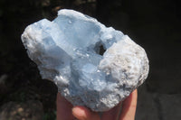 Natural Celestite Geode Specimens x 2 From Sakoany, Madagascar