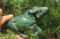 Hand Made Green Verdite Carvings x 3 From Zimbabwe