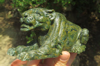 Hand Made Green Verdite Carvings x 3 From Zimbabwe