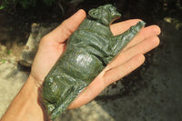 Hand Made Green Verdite Carvings x 3 From Zimbabwe