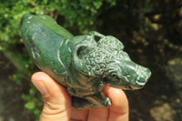 Hand Made Green Verdite Carvings x 3 From Zimbabwe