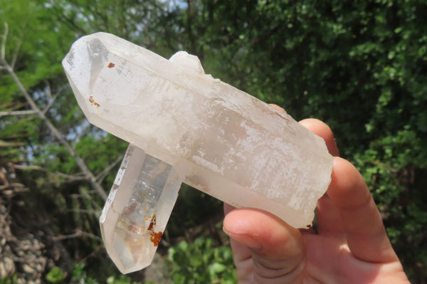 Natural Clear Quartz Crystal Specimens x 6 From Madagascar