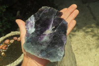 Polished Watermelon Fluorite Slices x 3 From Namibia