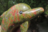 Hand Made Unakite Dolphin Carving x 1 From China