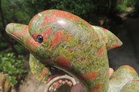 Hand Made Unakite Dolphin Carving x 1 From China