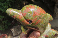 Hand Made Unakite Dolphin Carving x 1 From China