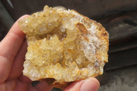 Natural Limonite Quartz Geode Specimens x 6 From Zambia