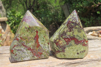 Polished Dragons Blood Stone Points x 6 From Tshipise, South Africa