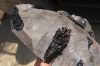 Natural Black Tourmaline & Quartz Specimens x 4 From Zimbabwe