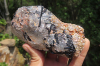 Natural Black Tourmaline & Quartz Specimens x 4 From Zimbabwe