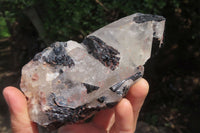 Natural Black Tourmaline & Quartz Specimens x 4 From Zimbabwe