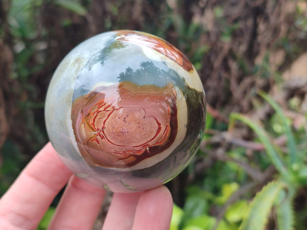 Polished Polychrome Jasper Sphere-Balls x 3 From Mahajanga, Madagascar