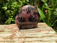 Polished Rhodonite Hearts x 4 From Ambindavato, Madagascar