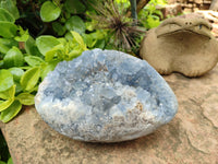 Polished Celestite Geode Eggs x 1 From Sakoany, Madagascar