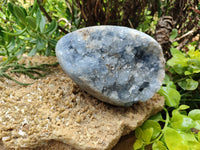 Polished Celestite Geode Eggs x 1 From Sakoany, Madagascar