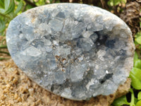 Polished Celestite Geode Eggs x 1 From Sakoany, Madagascar