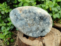 Polished Celestite Geode Eggs x 1 From Sakoany, Madagascar