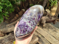 Polished XL Chevron Amethyst Standing Free Form x 1 from Zambia