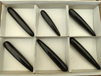 Polished Black Basalt Massage Wands x 6 From Antsirabe, Madagascar