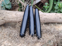 Polished Black Basalt Massage Wands x 6 From Antsirabe, Madagascar