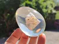 Polished Extra Rare 1980's Rutile Quartz In Resin Egg - Sold Per Item - From Brazil