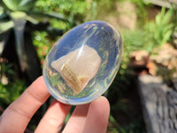 Polished XX Rare 1980's Rutile Quartz In Resin Egg - Sold Per Item - From Brazil