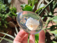 Polished XX Rare 1980's Rutile Quartz In Resin Egg - Sold Per Item - From Brazil