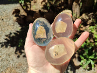 Polished XX Rare 1980's Rutile Quartz In Resin Egg - Sold Per Item - From Brazil