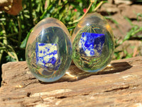 Polished Lapis Lazuli Specimen In Resin Egg - Sold Per Item - From Afghanistan