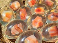 Polished Carnelian In Resin Egg - Sold Per Item - From Madagascar