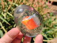 Polished Carnelian In Resin Egg - Sold Per Item - From Madagascar