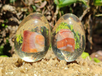 Polished Carnelian In Resin Egg - Sold Per Item - From Madagascar