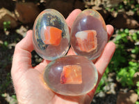 Polished Carnelian In Resin Egg - Sold Per Item - From Madagascar