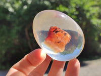 Polished Carnelian In Resin Egg - Sold Per Item - From Madagascar