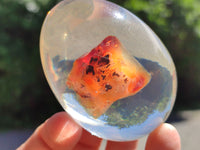 Polished Carnelian In Resin Egg - Sold Per Item - From Madagascar