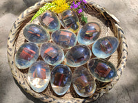 Polished Marble Bar Tigers Eye In Resin Egg - Sold Per Item - From Australia