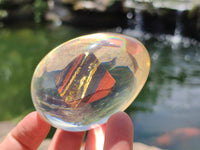 Polished Marble Bar Tiger Iron Jasper In Resin Egg - Sold Per Item - From Australia