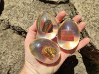 Polished Marble Bar Tigers Eye In Resin Egg - Sold Per Item - From Australia