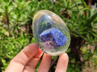 Polished Sodalite In Resin Egg - Sold Per Item - From Kunene River, Namibia