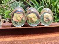 Polished Unakite In Resin Egg - Sold Per Item - From Messina, South Africa