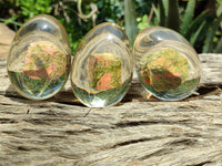 Polished Unakite In Resin Egg - Sold Per Item - From Messina, South Africa