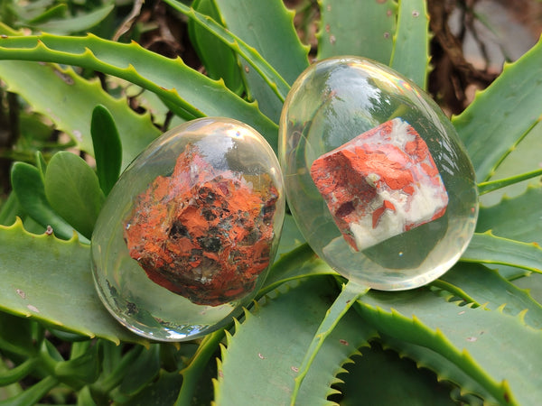 Polished Brecciated Jasper In Resin Egg - Sold Per Item - From Northern Cape, South Africa