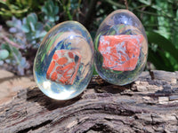 Polished Brecciated Jasper In Resin Egg - Sold Per Item - From Northern Cape, South Africa