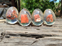 Polished Brecciated Jasper In Resin Egg - Sold Per Item - From Northern Cape, South Africa